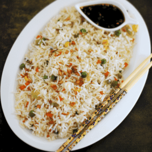 Burnt garlic rice (veg)