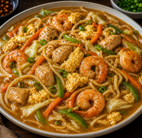 Mix  noodles gravy