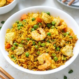 Singaporean mix fried rice